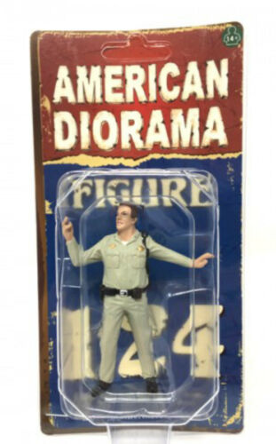Police USA Highway Patrol Traffic Control Figure Diorama 1:24 Scale Model