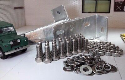 Land Rover Series 2 2a Deep Sill Mounting Brackets Galvanised 330389 LWB & Bolts