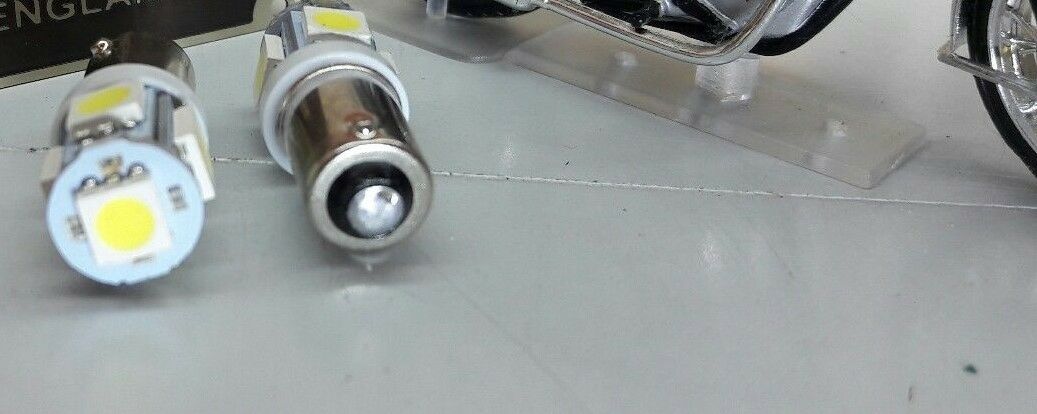 BSA Norton Triumph Pos Earth Smiths Instrument Gauge Bulbs White LED Bulbs x2