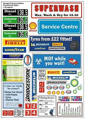 G LGB 1:24 Scale Modern Garage Adverts Notices Signs Railway Layout Diorama
