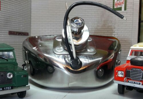 Nebelschlussleuchte aus Edelstahl, Chrom und Glas, Land Rover Serie 1 2 2a 3