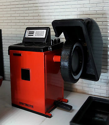 Scale Model Tyre Fitting Repair Garage Balancing Machine Diorama Accessory 1:24