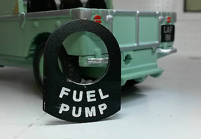 Land Rover Series 1 2 2a 3 Metal Switch Tag "Fuel Pump"