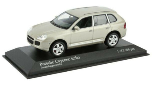 Porsche Cayenne Turbo 2002 1:43 Scale Model Beige Minichamps Diecast Car IXO
