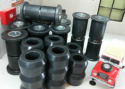 Land Rover Series 2 2a 3 Chassis Black Discrete Bush Kit Front Rear SWB 88