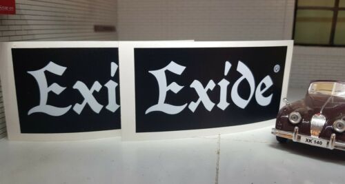 Land Rover Series 1 Jaguar XK Vintage Classic Car Exide Period Battery Decals x2