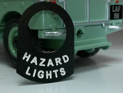 Kippschalter-Tag-Abzeichen „Hazard Lights“ Austin Healey Frogeye Bugeye Sprite