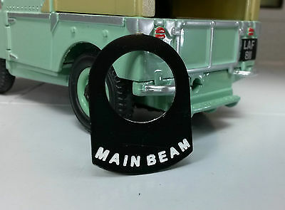 Land Rover Series 1 2 2a 2b 3 Metal Switch Tag "Main Beam"