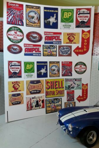 G LGB 1:24 Scale Vintage Garage Classic Adverts Signs Railway Layout Diorama