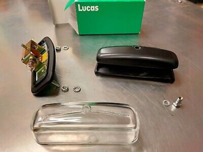 OEM Gen Lucas 467 Black Brass Glass Numberplate Light Land Rover Series 2 2a 3