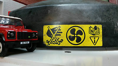 Land Rover Defender Discovery TDI Warnaufkleber für obere Lüfterhaube ESR3291