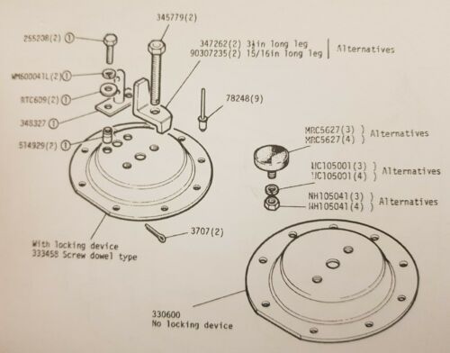 Bonnet Spare Wheel Mount 348327 Lock Post Galvanised Land Rover Series 2 2a 3