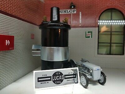 FERGUSON TE20 Ignition Coil Tractor Lucas 12v LA12 Reproduction Push Plug Petrol