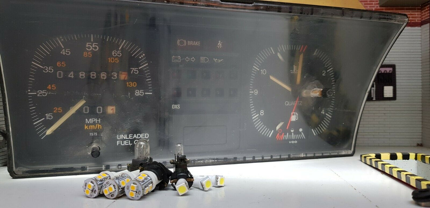 VW Golf Mk 1 GTi Rabbit Caddy Dash Instrument Gauge Warning Lights LED Bulb Set