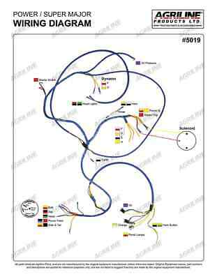 Fordson Power Super Major Tractor Dash Wiring Harness & Instrument Panel Loom