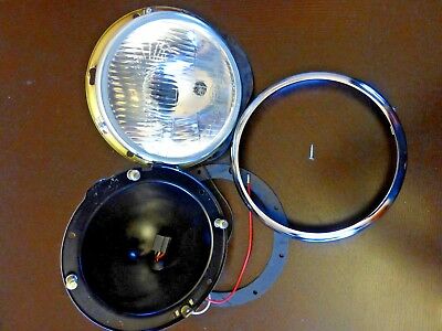 Land Rover série 1 2 2a phare complet/lampe seau en acier, jante et bol