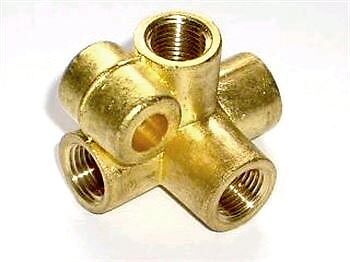 Land Rover Series 1 2 2a 3 Brass Brake Pipe Union 4 Way Connector 241690 565719