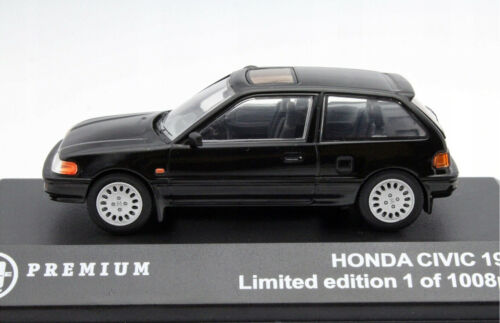 Honda Civic 1987 Mk4 4ème génération Noir Triple 9 1:43