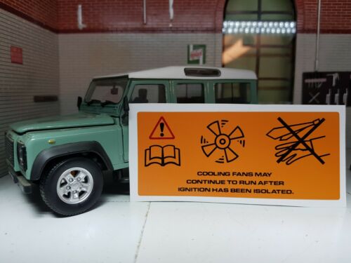Land Rover Defender Discovery AC-Kühlgebläse-Warnaufkleber MXC2931