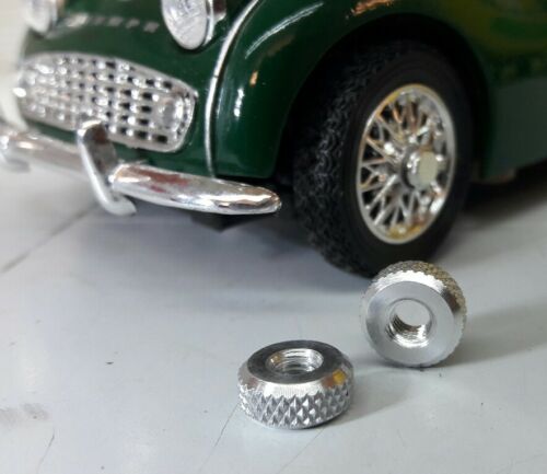 Instrument Gauge Knurled Fixing Thumb Nuts Aluminium 3BA for 2" Smiths / British Jaeger