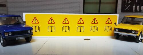 Range Rover Classic Discovery Interior Seat Door Warning Decal Sticker Set x6