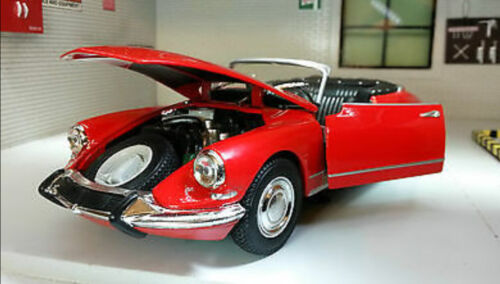 Citroen DS 19 Black 1965 1:24 Scale Diecast Detailed Model Cabriolet ROOF DOWN