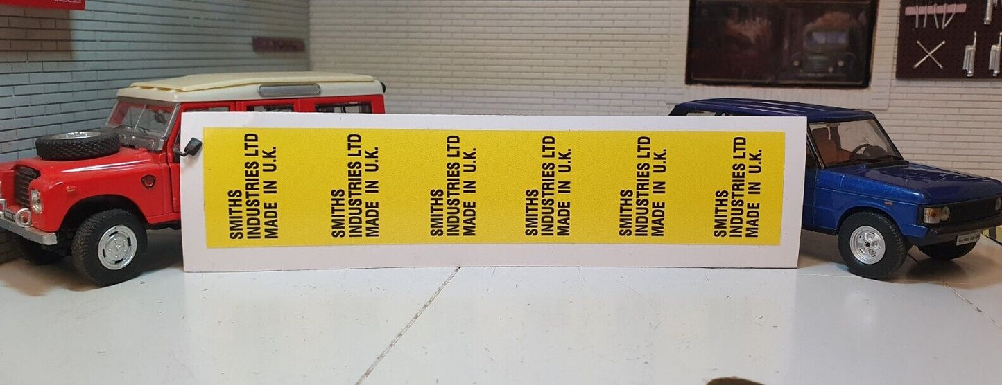 Smiths Loom Wiring Cable Wrap Label Decals