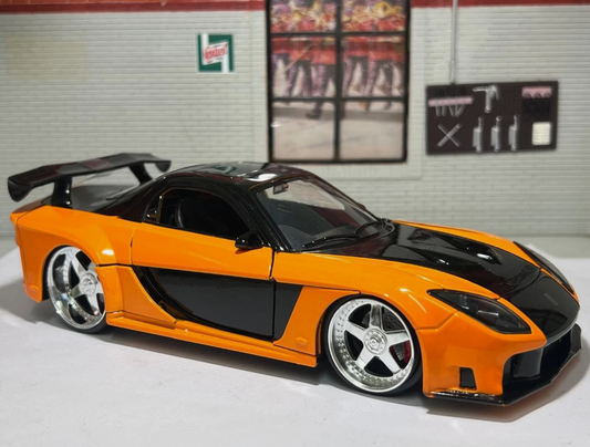 Fast And Furious Tokyo Drift Han & Mazda RX-7 080197 Jada 1:24