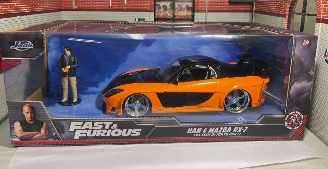 Fast And Furious Tokyo Drift Han & Mazda RX-7 080197 Jada 1:24