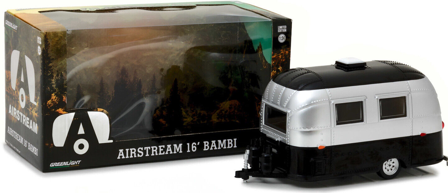 Airstream Bambi Caravan Trailer 16ft 18226 Greenlight 1:24