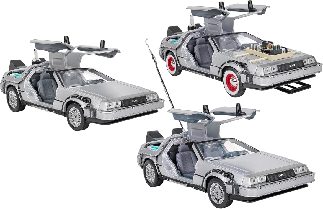 DeLorean Back to the Future Trilogy Set 224003 Welly 1:24