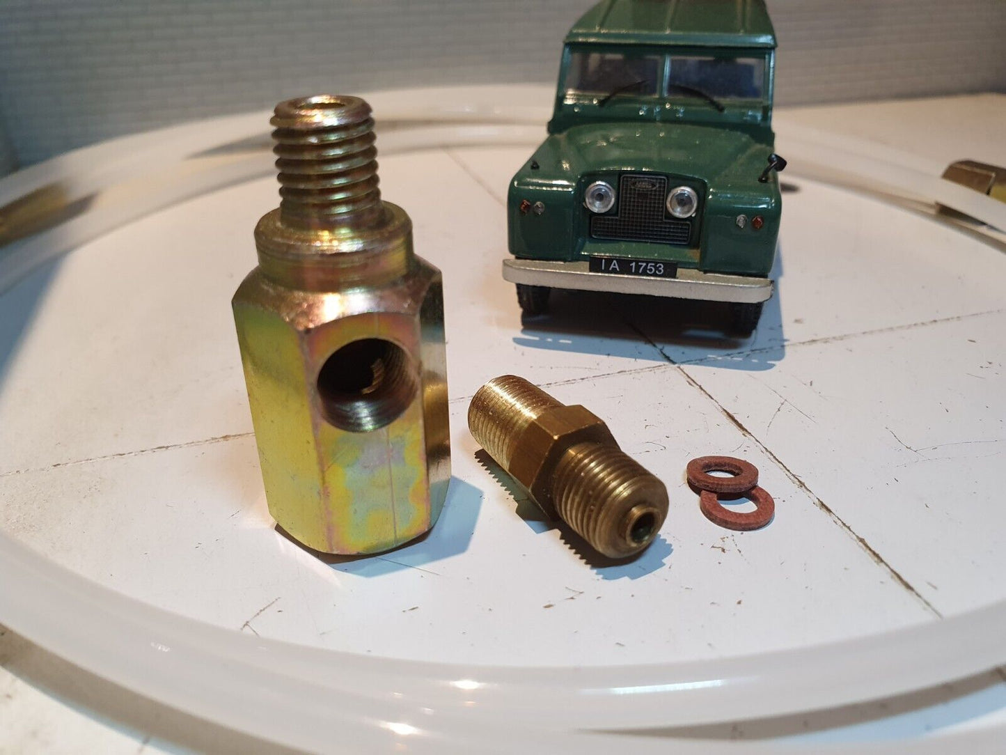 Land Rover Series 1, 2, 2a & 3 Oil Pressure Gauge T Piece Capillary Hose Adapter Set