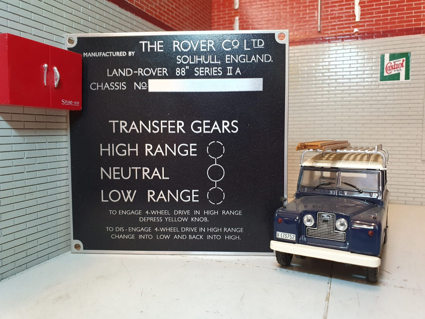 Land Rover Series 2a, 2B & 3 Bulkhead Transfer Box Information Plates (Variants Available)