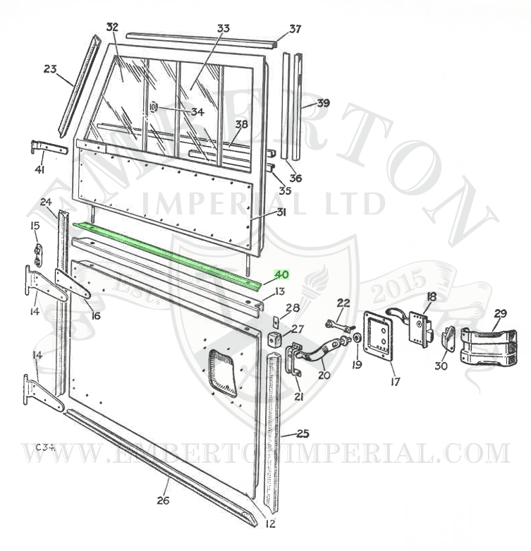 Door Top Bottom Seal 303935 Land Rover Series 1 1954-1958