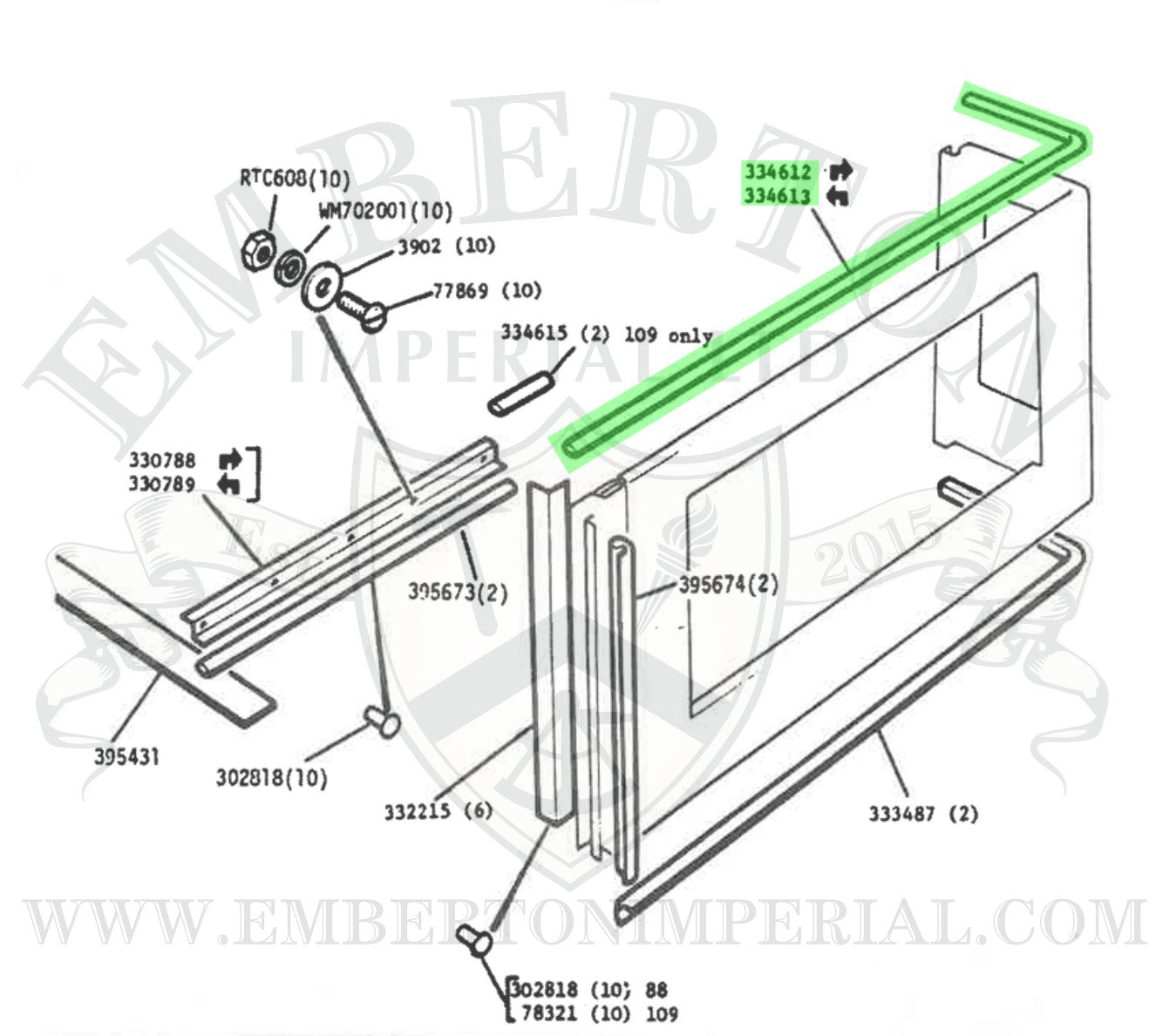 Series & Defender Station Wagon Roof to Side Panel Seals (up to 1988)