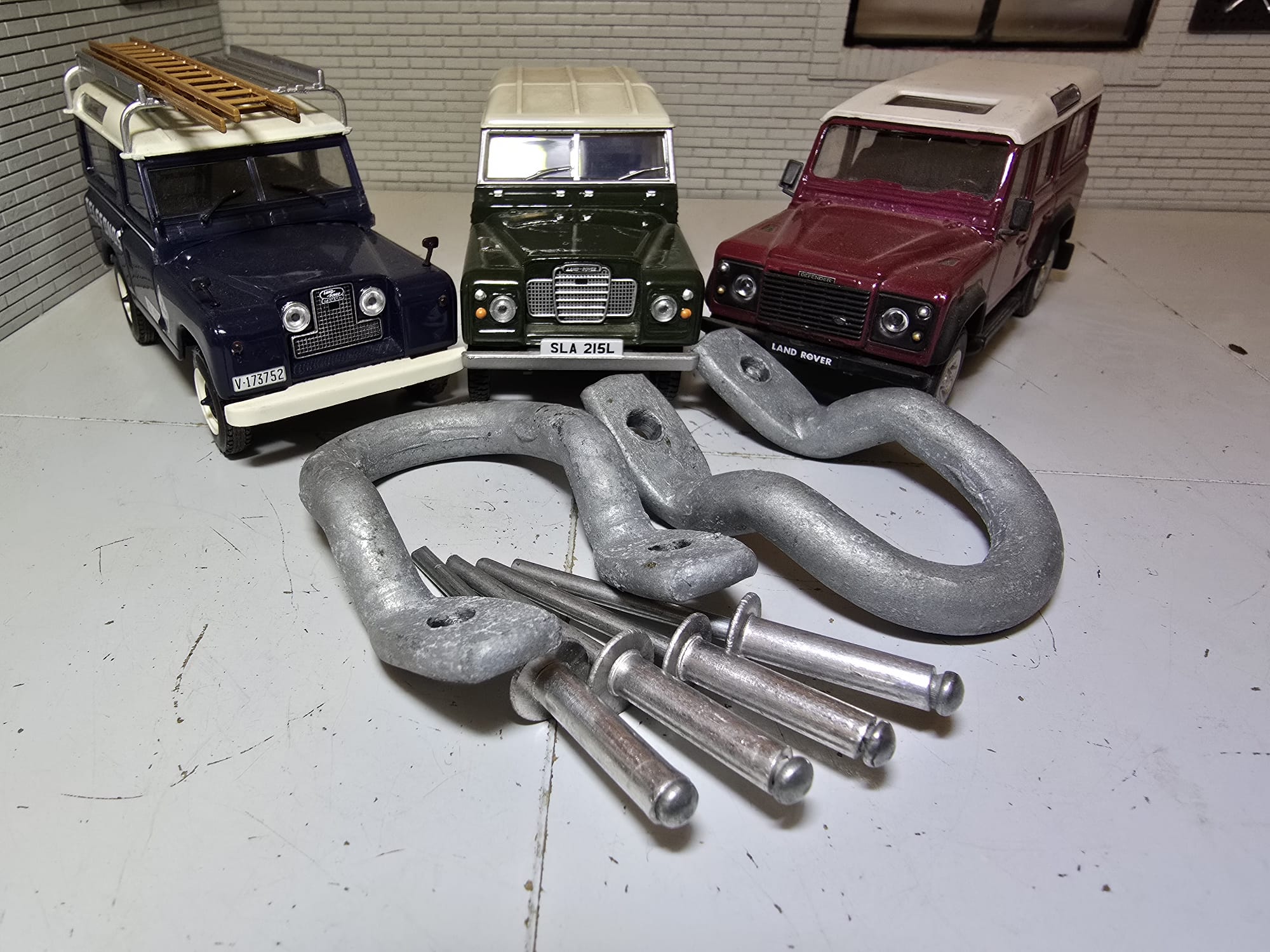 Land Rover Series 2 2a 3 Canvas Rope Hook Large Cleats 345699 & Stainl ...
