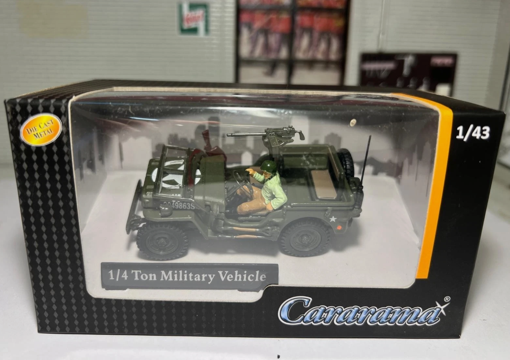 Willy's Jeep Soft Top Military Vehicle 4-91850 Cararama 1:43