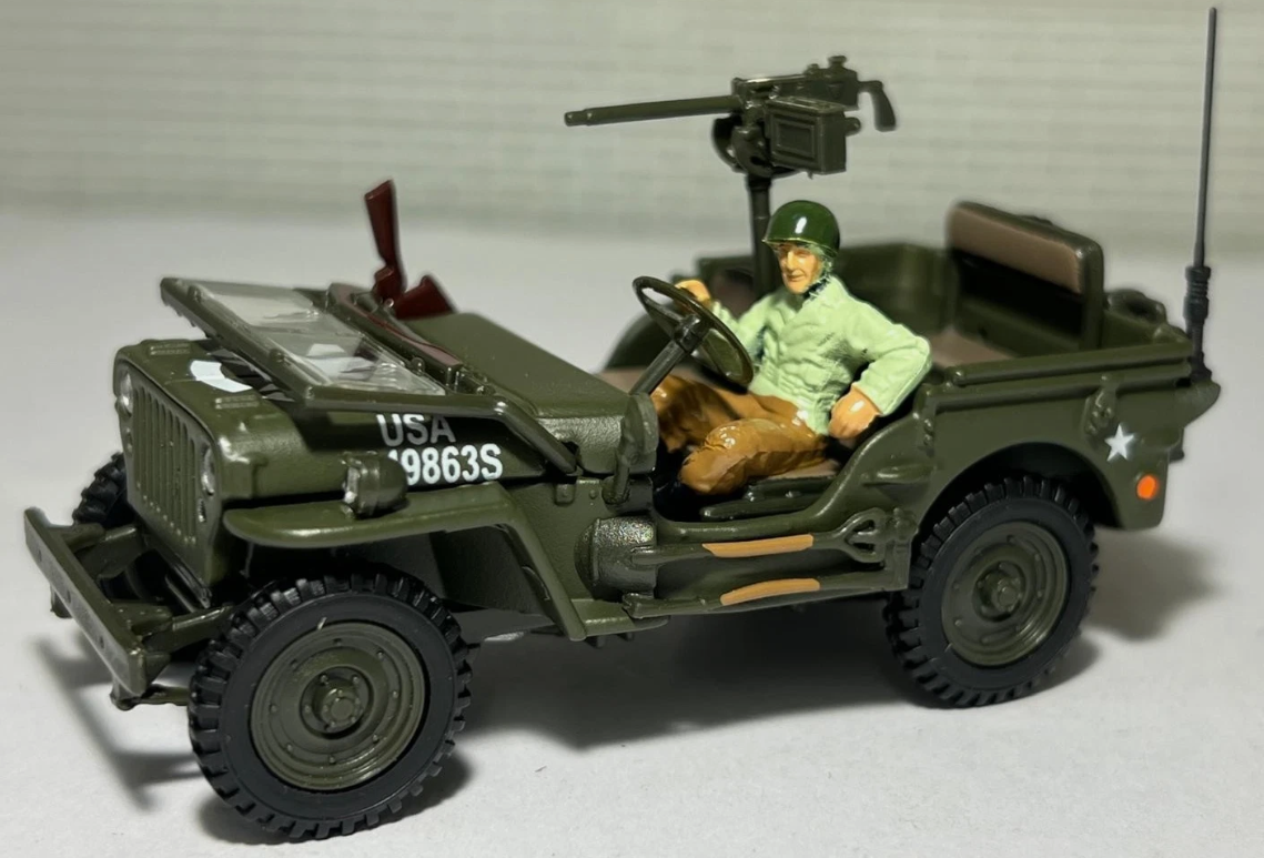 Willy's Jeep Soft Top Military Vehicle 4-91850 Cararama 1:43