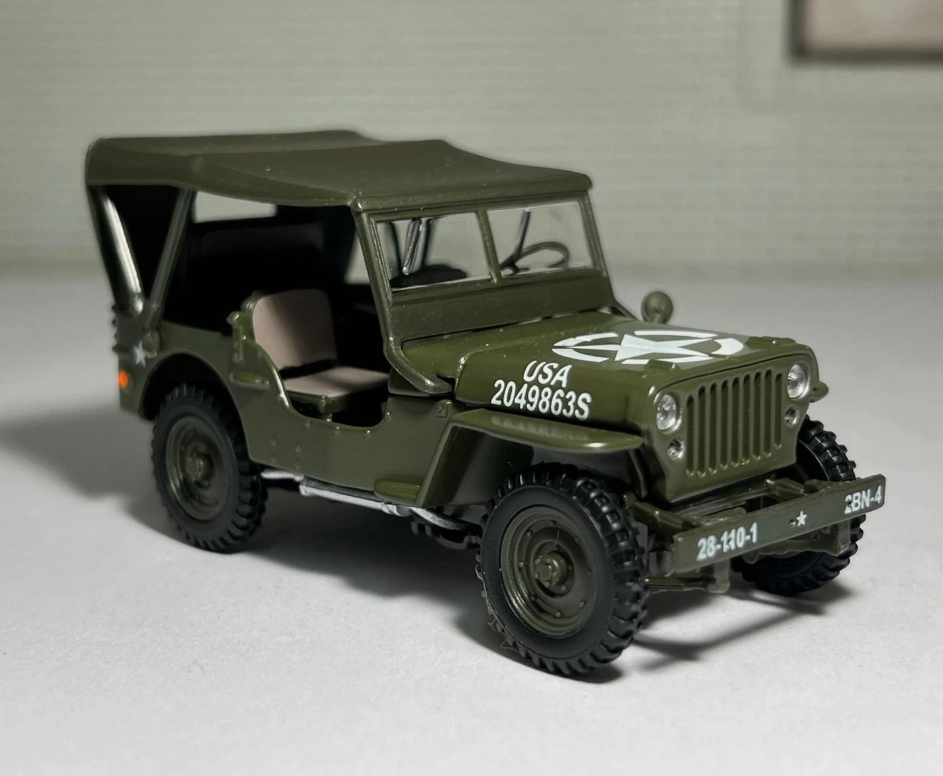 Willy's Jeep Soft Top Military Vehicle 4-91850 Cararama 1:43