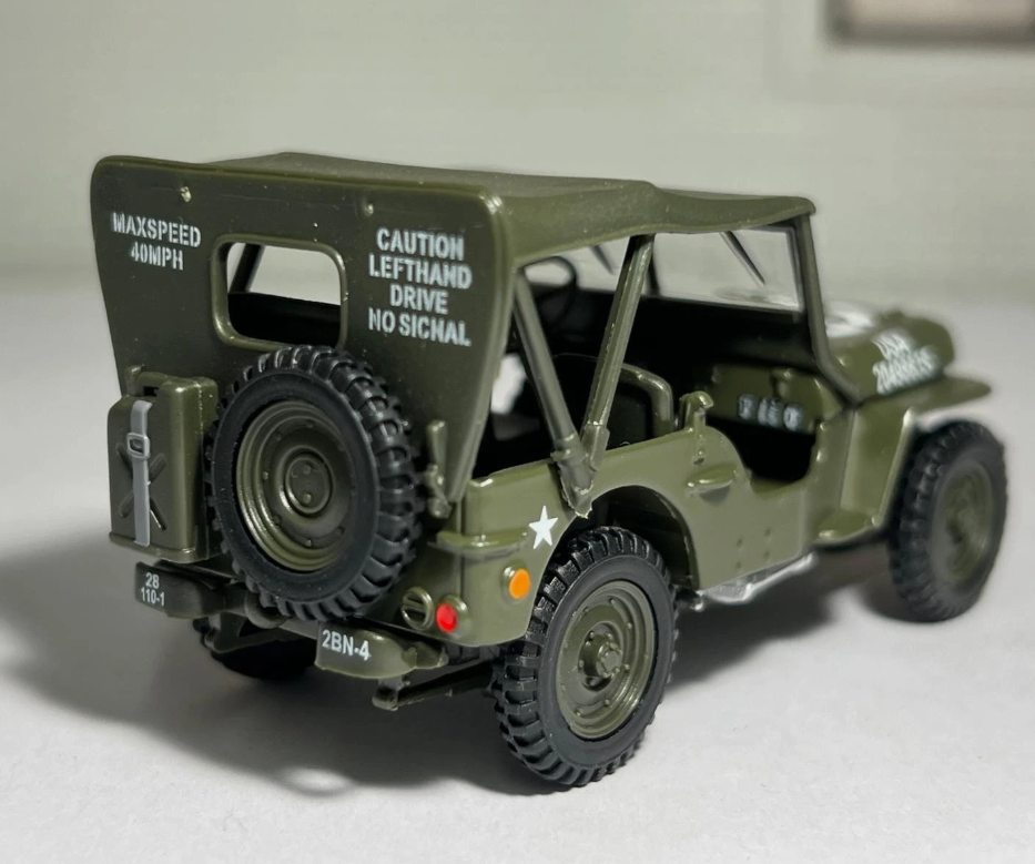 Willy's Jeep Soft Top Military Vehicle 4-91850 Cararama 1:43