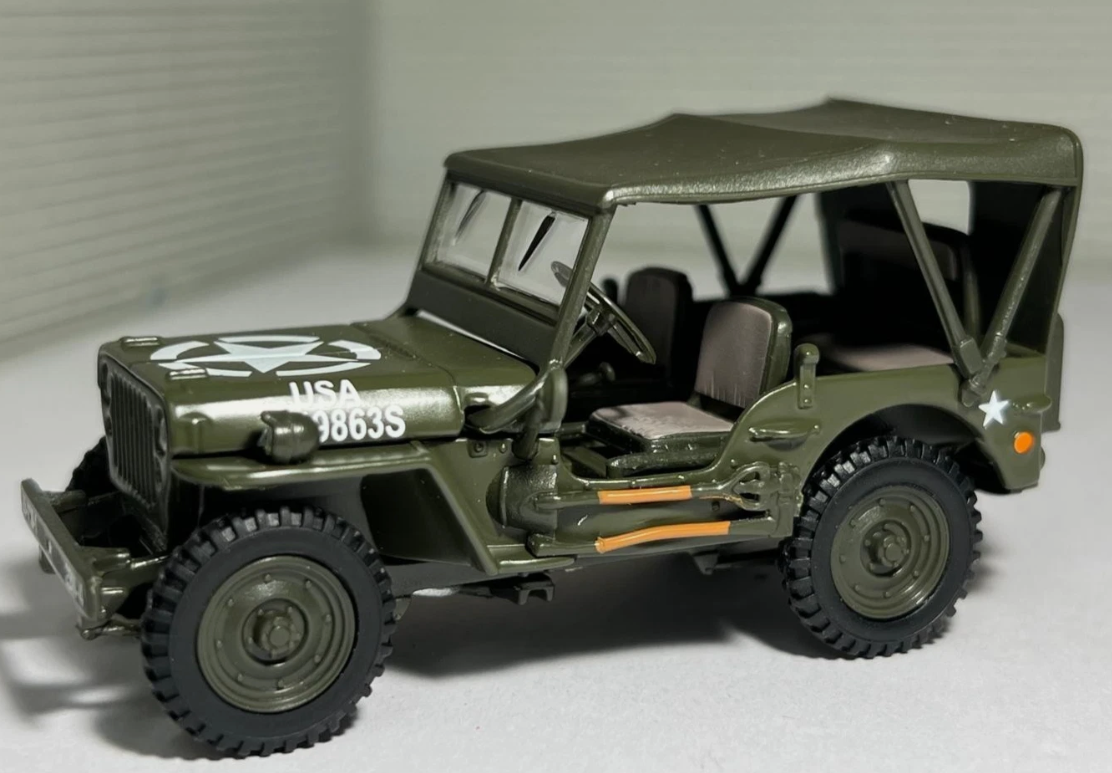 Willy's Jeep Soft Top Military Vehicle 4-91850 Cararama 1:43