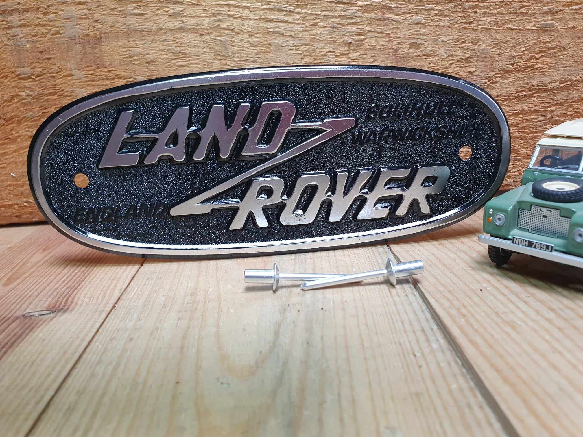 Land Rover Series 2 2a 3 Aluminium Grill / Tub Badge Solihull 332670 ...