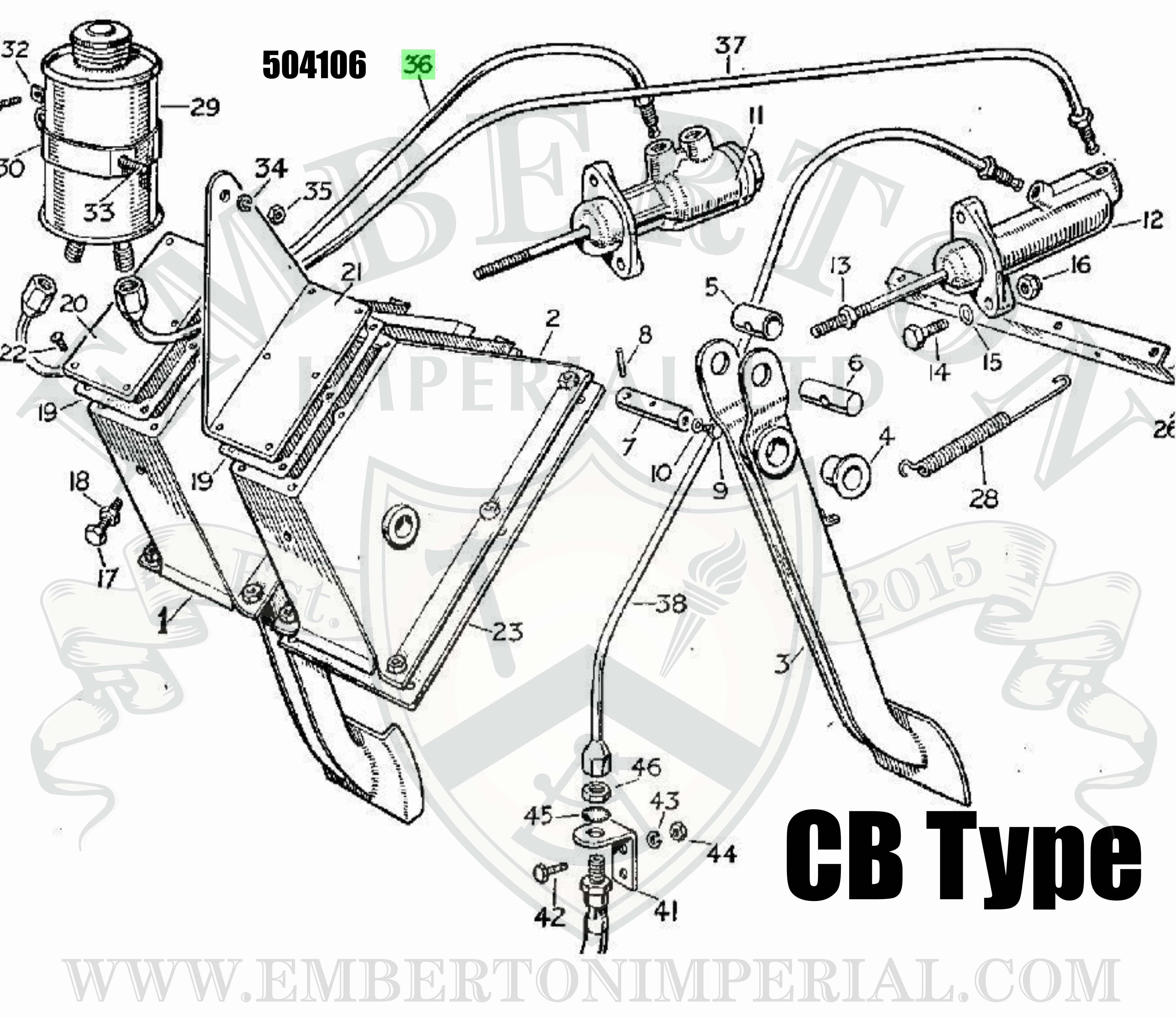 Land Rover Series 2 2a Reservoir Tank To Brake Master Cylinder Pipe 19 ...