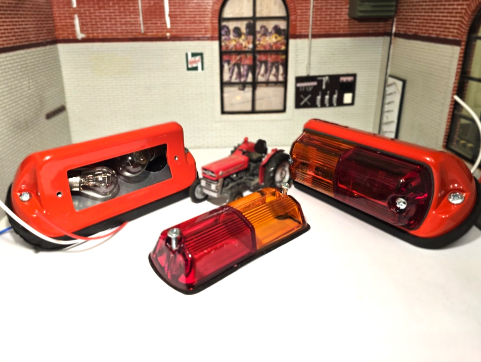 Classic Tractor Butler Type Combination Rear Lights - Massey, Nuffield, Leyland, David Brown, Case