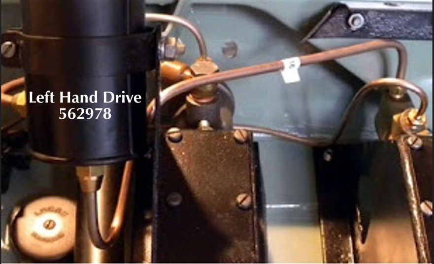 Réservoir de réservoir Land Rover série 2 2a vers tuyau de maître-cylindre d'embrayage 1958-1971 277929 (RHD) ou 562978 (LHD) 