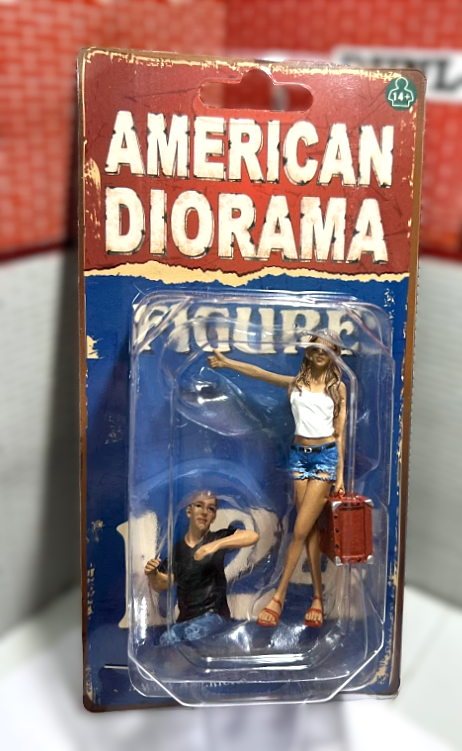 Hitchhiker Set of 2 Figurines AD-23996 American Diorama 1:24