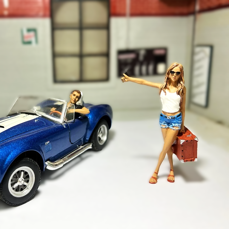 Hitchhiker Set of 2 Figurines AD-23996 American Diorama 1:24