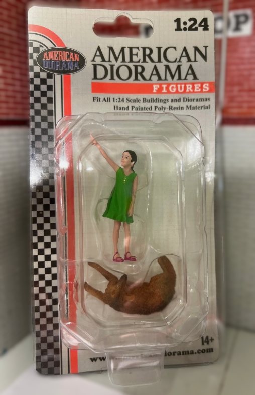 Girl and Dog AD-24703 American Diorama 1:24