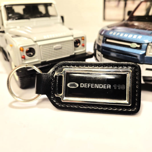 Land Rover Defender 110 Enamel Leather Key Ring