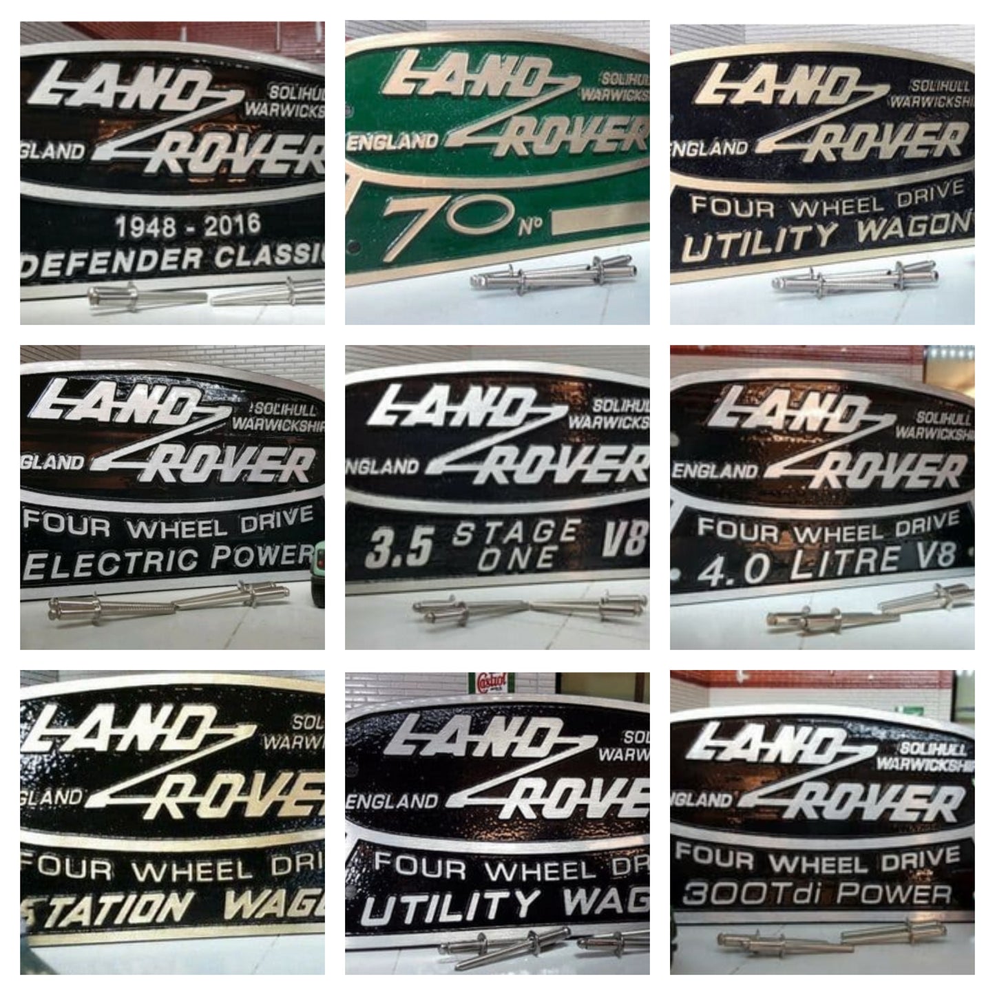 Land Rover Series, Defender Cast Tub Badges 332670 / STC3437